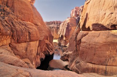 The Guelta d'Archei located in the Ennedi Plateau, in north-eastern Chad clipart