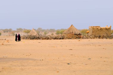 Çad 'ın kuzeyinde Sahra Çölü' nün oradaki köy.