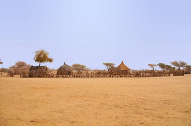Çad 'ın kuzeyinde Sahra Çölü' nün oradaki köy.