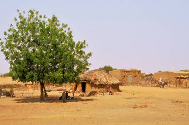 Çad 'ın kuzeyinde Sahra Çölü' nün oradaki köy.