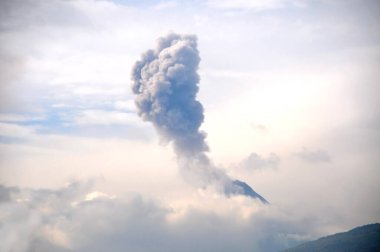 Eruption of Tungurahua vulcano near Ambato  in Ecuador clipart