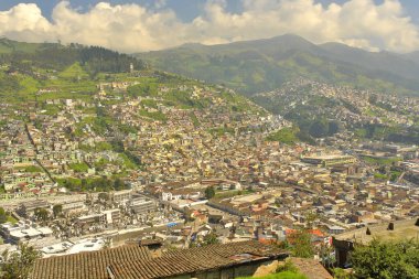            Ekvador 'un başkenti Quito Panoraması                    