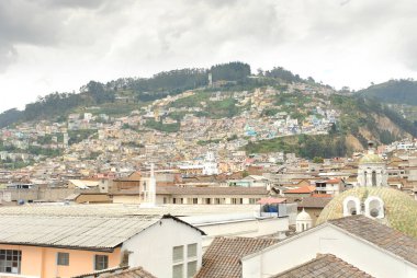            Ekvador 'un başkenti Quito Panoraması                    