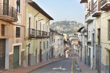           Streets of the old town of Quito, Ecuador                      clipart