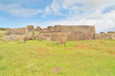 Ahu Vinapu  archaeological site on Rapa Nui (Easter Island) in Eastern Polynesia, Chile clipart