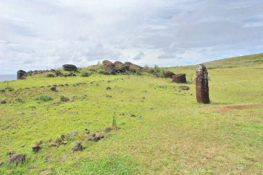 Ahu Vinapu  archaeological site on Rapa Nui (Easter Island) in Eastern Polynesia, Chile clipart