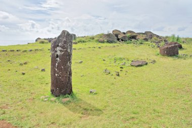 Ahu Vinapu  archaeological site on Rapa Nui (Easter Island) in Eastern Polynesia, Chile clipart