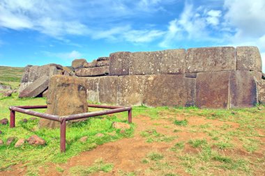 Ahu Vinapu  archaeological site on Rapa Nui (Easter Island) in Eastern Polynesia, Chile clipart