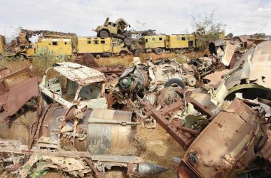 Rusya yapımı Etiyopya zırhı Eritre gerillaları tarafından bağımsızlık savaşı sırasında yok edildi.