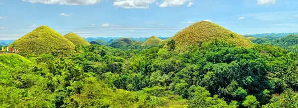      The Chocolate Hills - Filipinler 'in Bohol bölgesinde jeolojik oluşum.                          