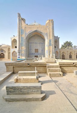 The Green Mosque  or the Mosque of Khawaja Abu Nasr Parsa in the city of Balkh, northern Afghanistan clipart