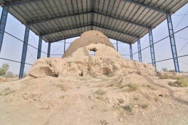 Ruins of Rumi's family home located in Balkh in northern Afghanistan clipart