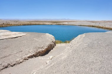      Laguna Inca Coya lake on Atacama desert  close to Chiu Chiu village in Chile                           clipart