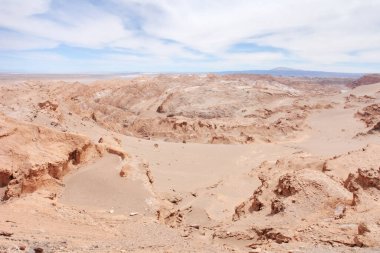 San Pedro de Atacama 'nın batısındaki Şili Atakama Çölü' ndeki sözde Ay Vadisi.
