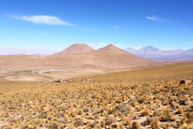 Şili Atacama Çölünün manzarası