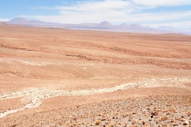 Şili Atacama Çölünün manzarası
