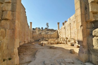Ürdün 'de bulunan Roma şehri Jerash' ın kalıntıları