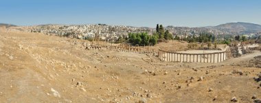     Ürdün 'deki antik Roma şehri Jerash' ın kalıntıları                           