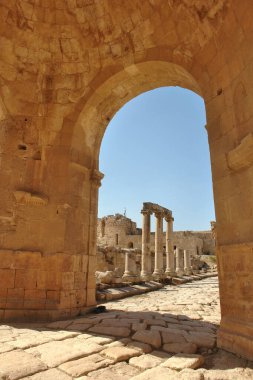     Ürdün 'deki antik Roma şehri Jerash' ın kalıntıları                           
