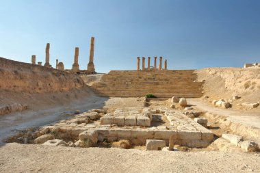     Ürdün 'deki antik Roma şehri Jerash' ın kalıntıları                           