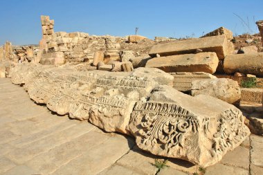     Ürdün 'deki antik Roma şehri Jerash' ın kalıntıları                           