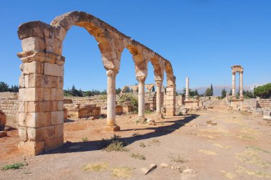 Lübnan 'ın Umayyad şehri Anjar harabeleri