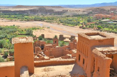 Benhaddou 'da - Fas' ta tarihi bir kaşba ya da çar