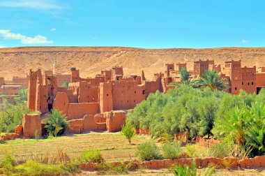Benhaddou 'da - Fas' ta tarihi bir kaşba ya da çar