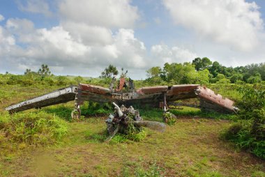 Mikronezya Yap Adası 'nda İkinci Dünya Savaşı' ndan kalma uçak enkazı