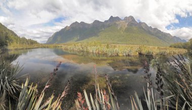   Ayna Gölleri - Yeni Zelanda 'da Te Anau' dan Milford Sound 'a uzanan bir dizi göl.                              