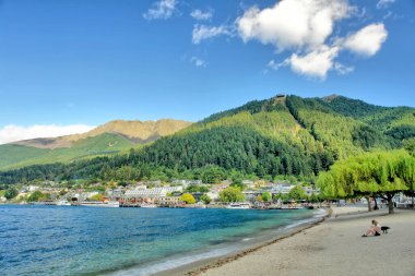 Queenstown, Yeni Zelanda şehir manzarası                               