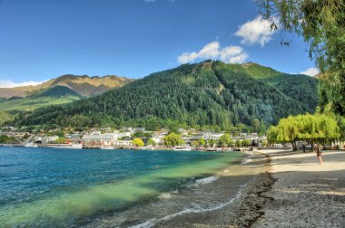 Queenstown, Yeni Zelanda şehir manzarası                               