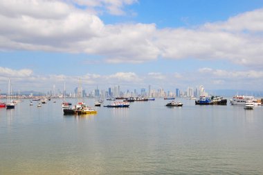 Panama Şehri 'nin Kıyı Panoraması