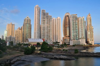 Panama Şehri 'nin Kıyı Panoraması