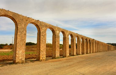 Bidos 'ta kale - Portekiz' de iyi korunmuş kale ve duvarları olan ortaçağ güçlendirilmiş eski şehir.