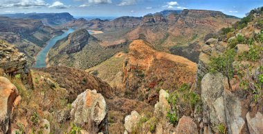 Mpumalanga, Güney Afrika 'daki Blyde Nehri Kanyonu Doğa Koruma Alanı.