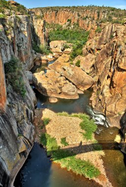 Graskop, Mpumalanga, Güney Afrika 'daki Bourke' s Luck Potholes