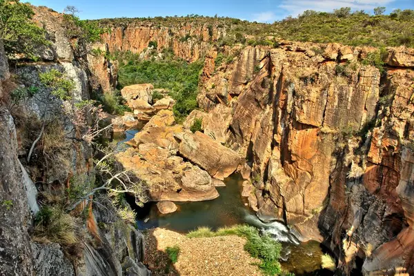 Graskop, Mpumalanga, Güney Afrika 'daki Bourke' s Luck Potholes