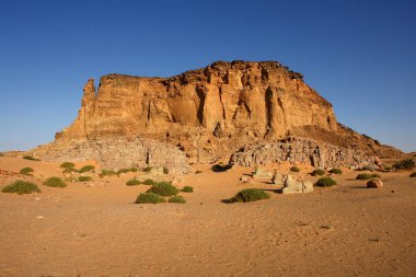     Jebel Barkal ya da Gebel Barkall - Sudan 'ın Karima kasabasında kutsal bir dağ.                           