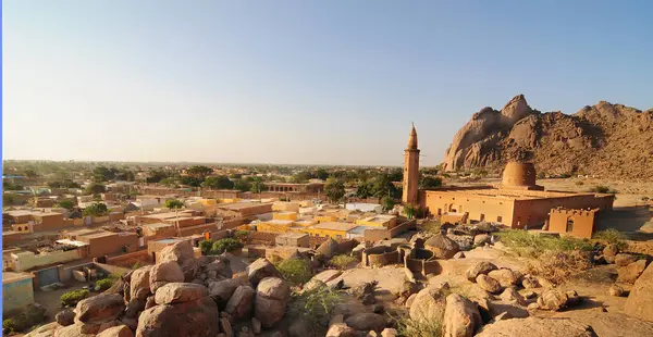 Sudan, Kassla 'daki Taka Dağları' nın eteklerindeki Khatmiyah Sufi mezhebinin camisi.