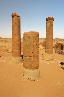  Musawwarat es-Sufra - Modern Sudan 'daki Meroitic tapınak kompleksi.                              