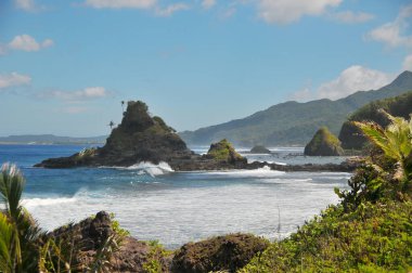 Pasifik adasındaki Amerikan Samoası 'nın manzarası.
