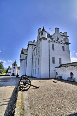 Blair Castle, Perthshire, İskoçya 'daki Blair Atholl köyünün yakınında.                               