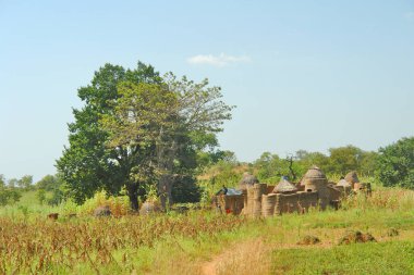   Togo 'daki Tammari halkının geleneksel evlerini çamur tuğlası aldı.                             