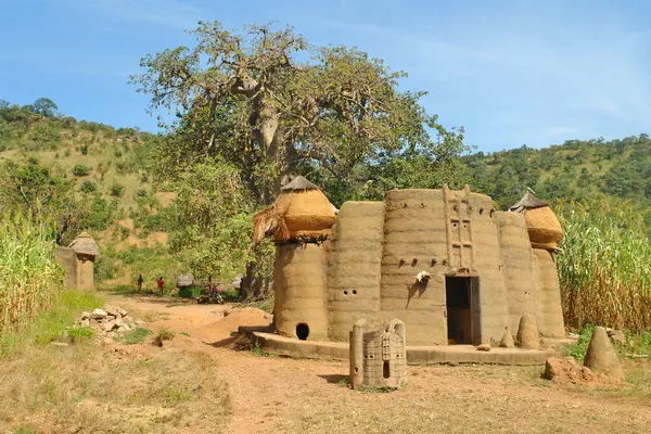   Togo 'daki Tammari halkının geleneksel evlerini çamur tuğlası aldı.                             
