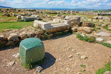 Hattusa - Hitit İmparatorluğu 'nun başkenti modern Boazkale yakınlarında, Türkiye yeşil taşlı