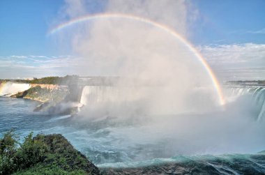 Niagara - Niagara Nehri üzerinde bir şelale, Kanada sınırında, Ontario Eyaleti ve ABD, New York Eyaleti.
