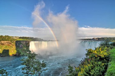 Niagara - Niagara Nehri üzerinde bir şelale, Kanada sınırında, Ontario Eyaleti ve ABD, New York Eyaleti.