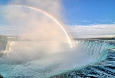 Niagara - Niagara Nehri üzerinde bir şelale, Kanada sınırında, Ontario Eyaleti ve ABD, New York Eyaleti.