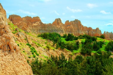 Badlands Ulusal Parkı - Güney Dakota 'nın güneybatısındaki Amerikan Ulusal Parkı. 